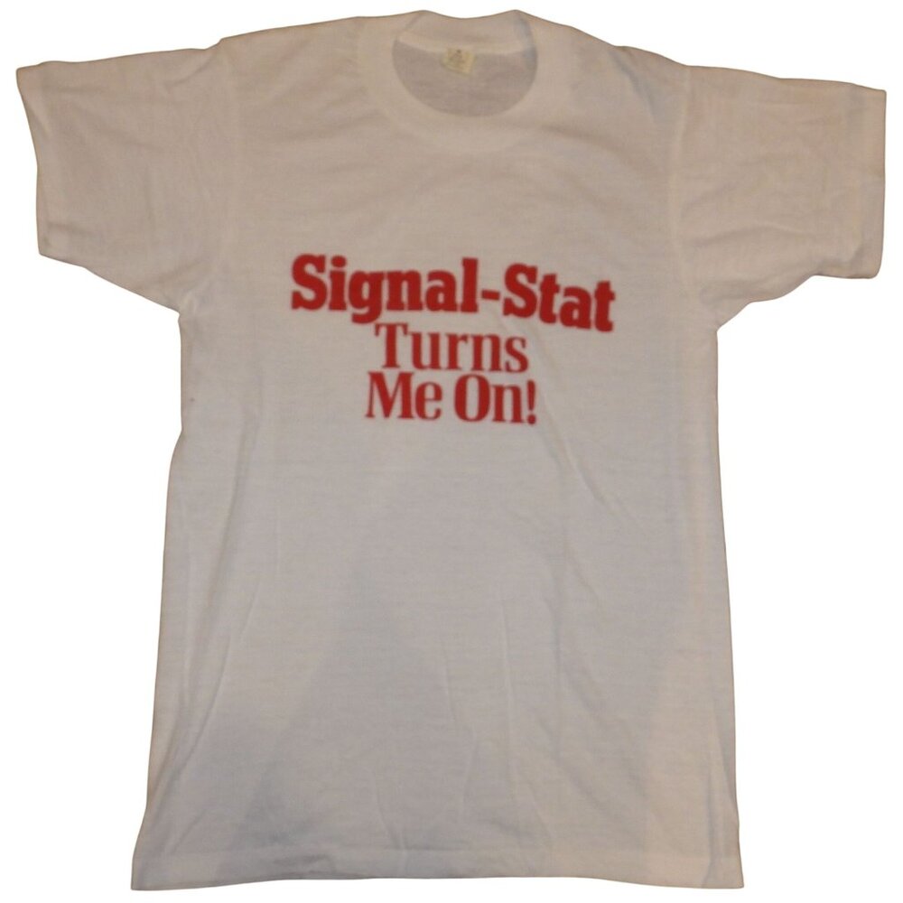 Vintage 80s Signal-Stat Turns Me On! Single Stitch T-Shirt Adult Medium